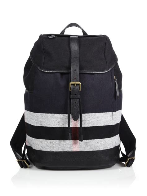 burberry rucksack small black|Burberry small canvas check backpack.